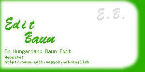 edit baun business card